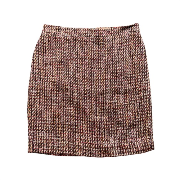 LOFT Dresses & Skirts - LOFT Academia Tweed Pencil Mini Skirt Multicolor Lined 6P Ivy League Office Chic